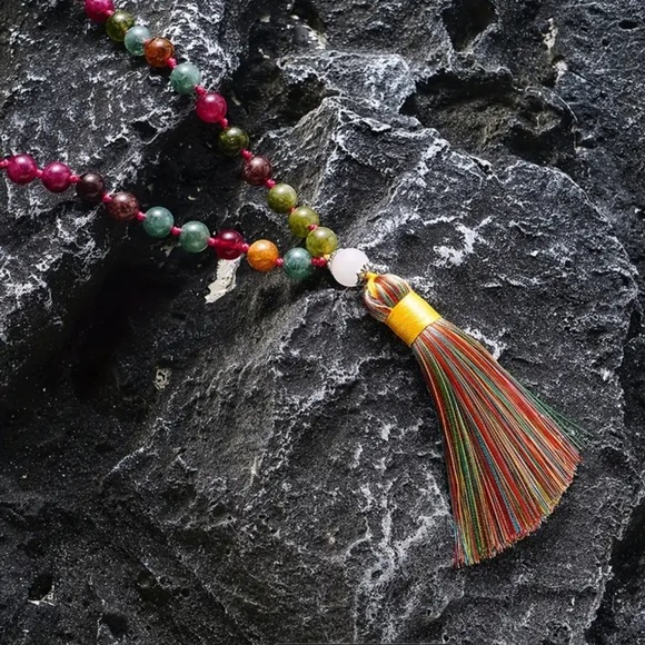 Rainbow Tourmaline Mala - Picture 4 of 5